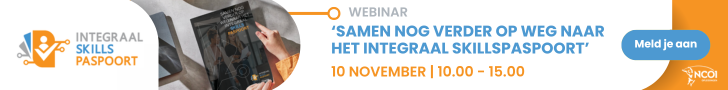 Banner van Webinar: ‘Samen nog verder op weg naar het Integraal Skillspaspoort’